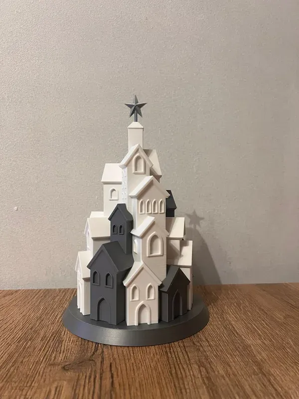 Village de Noël imprimé en 3D avec LED 2.webp