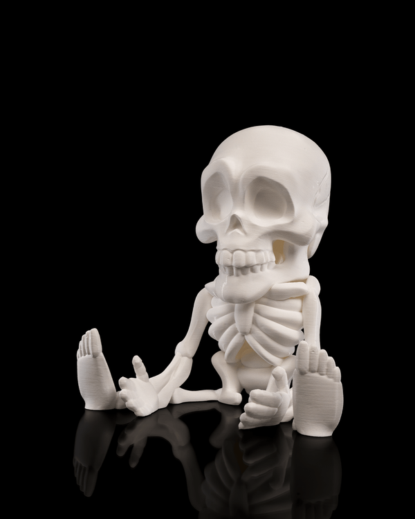 Squelette d'Halloween avec bol de bonbons