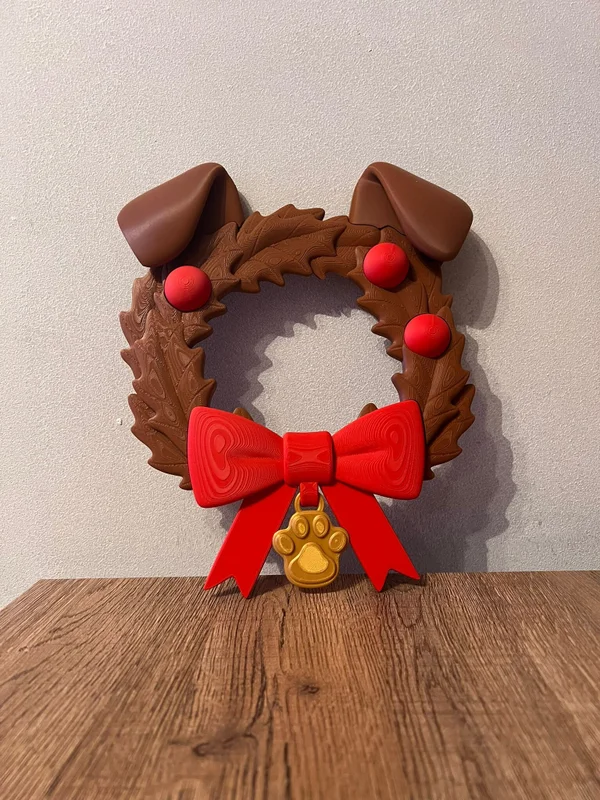 Couronne de Noël chien