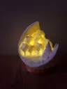 Village de Noël en forme de lune avec lumière LED