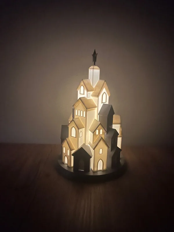 Kerstdorp met LED